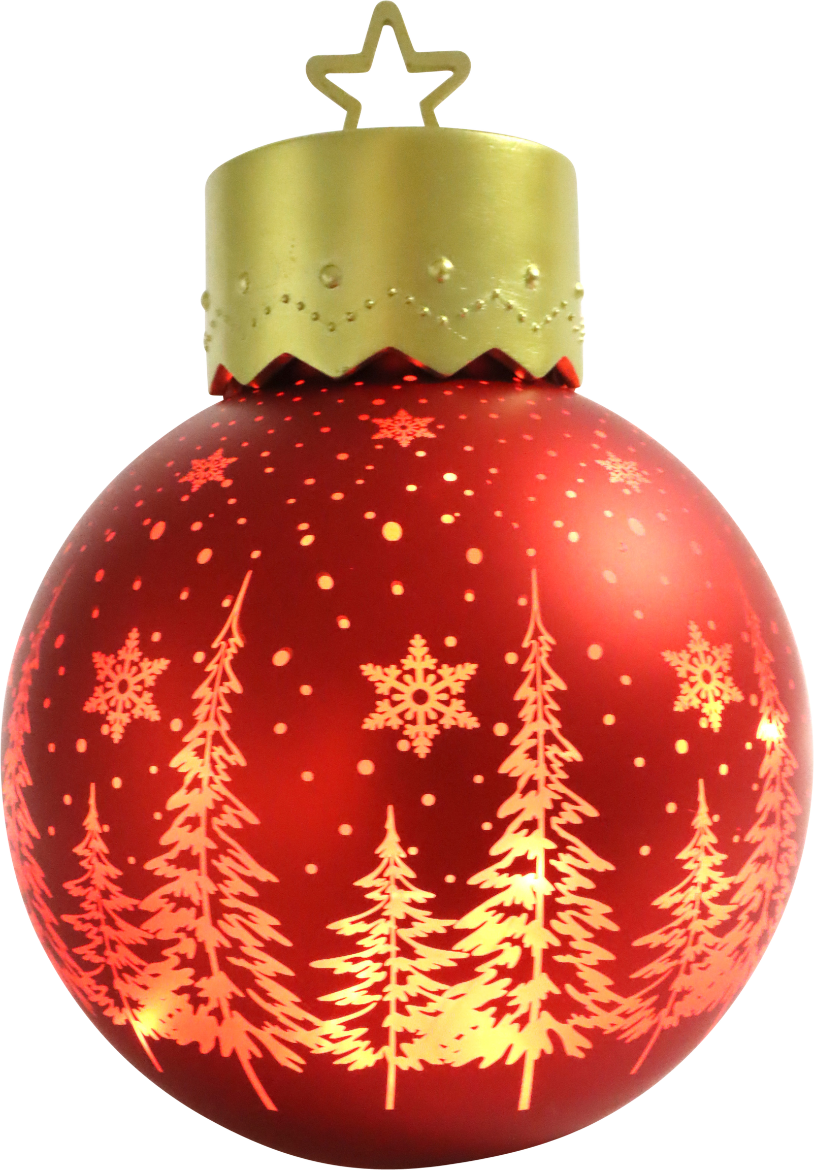 7946 LED-GLASSBALL WINTERFOREST