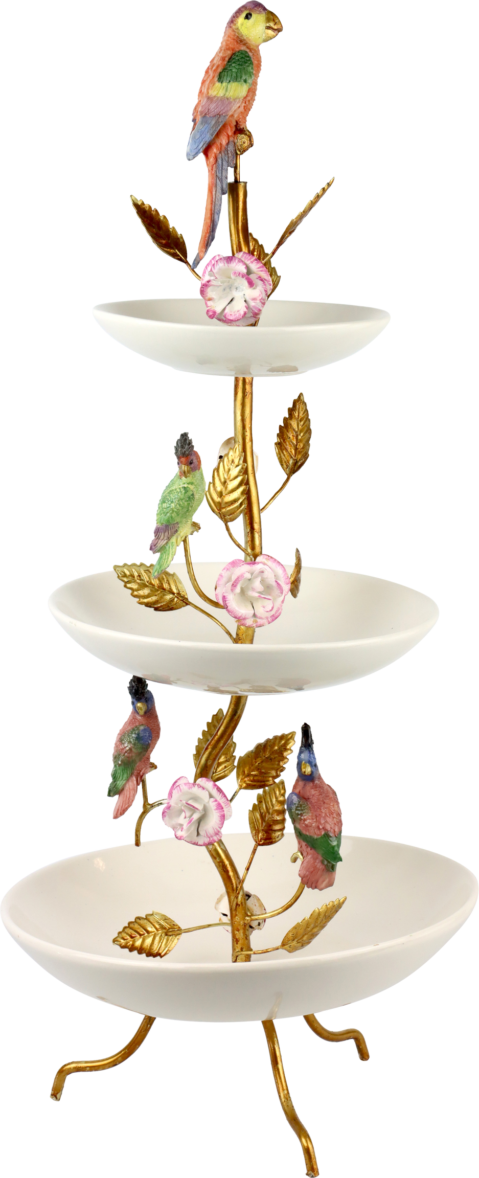 7994 3 TIER ETAGERE PARADISE BIRDS