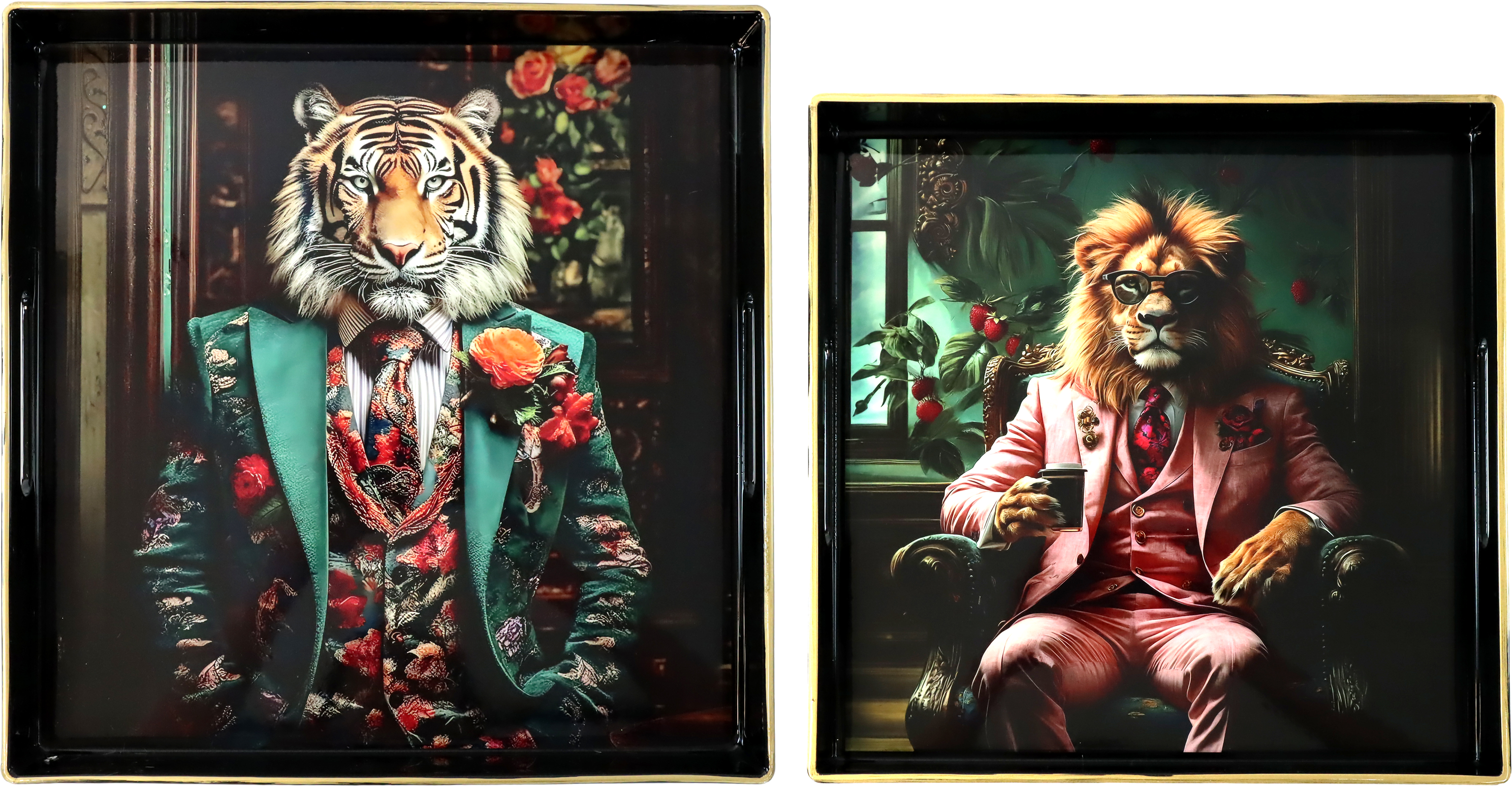 8017 TRAYS MAISON ANIMALE  S/2