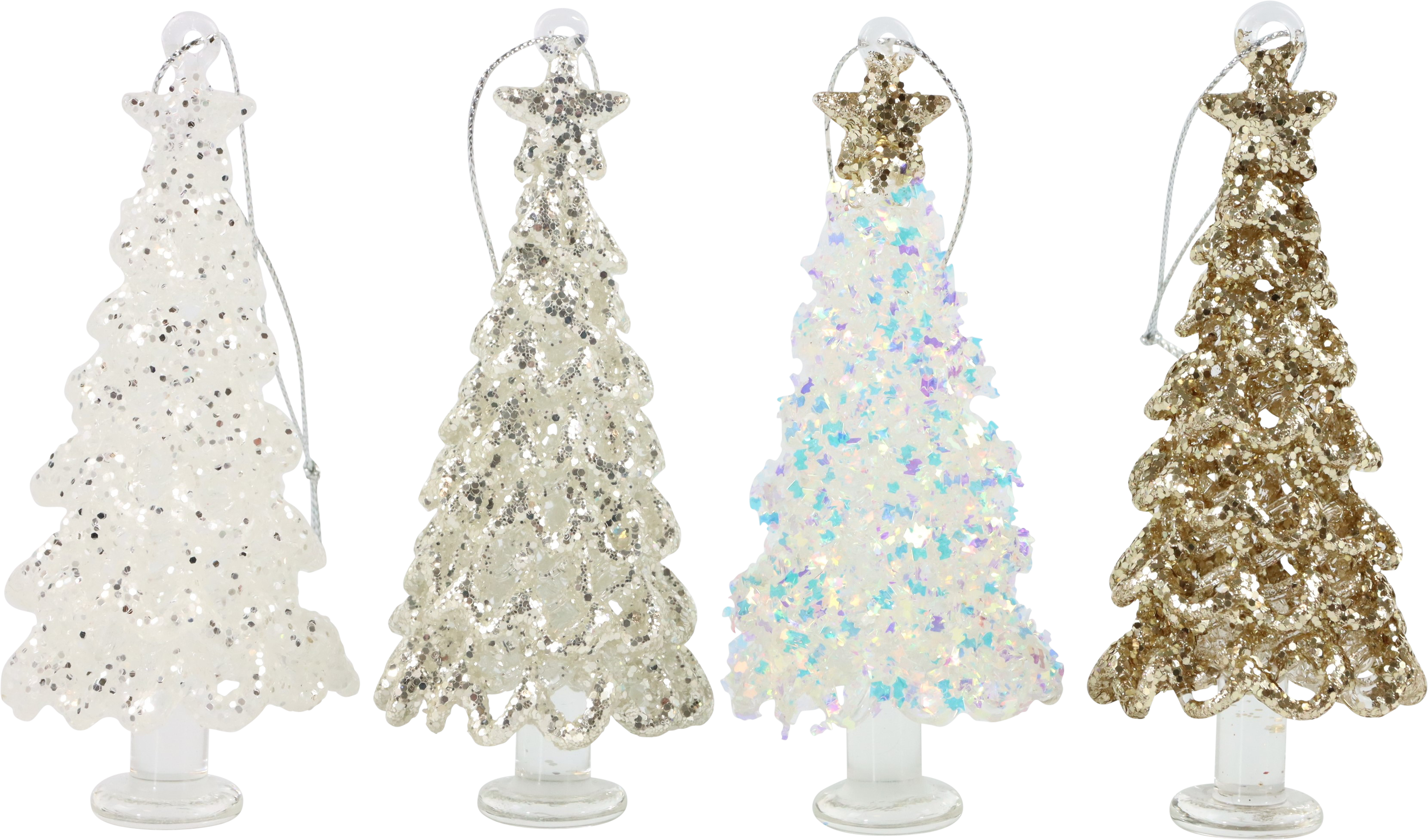 8167 ADORNOS  ÁRBOL DE CRISTAL  S/4