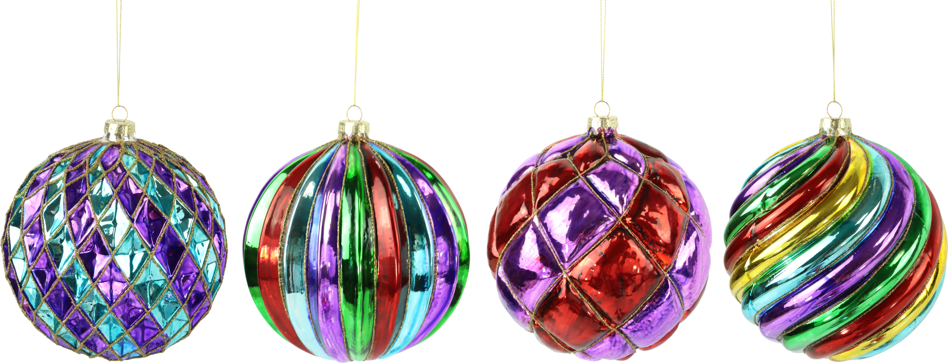 8430 BOULE EN VERRE COLOUR CLASH  4P