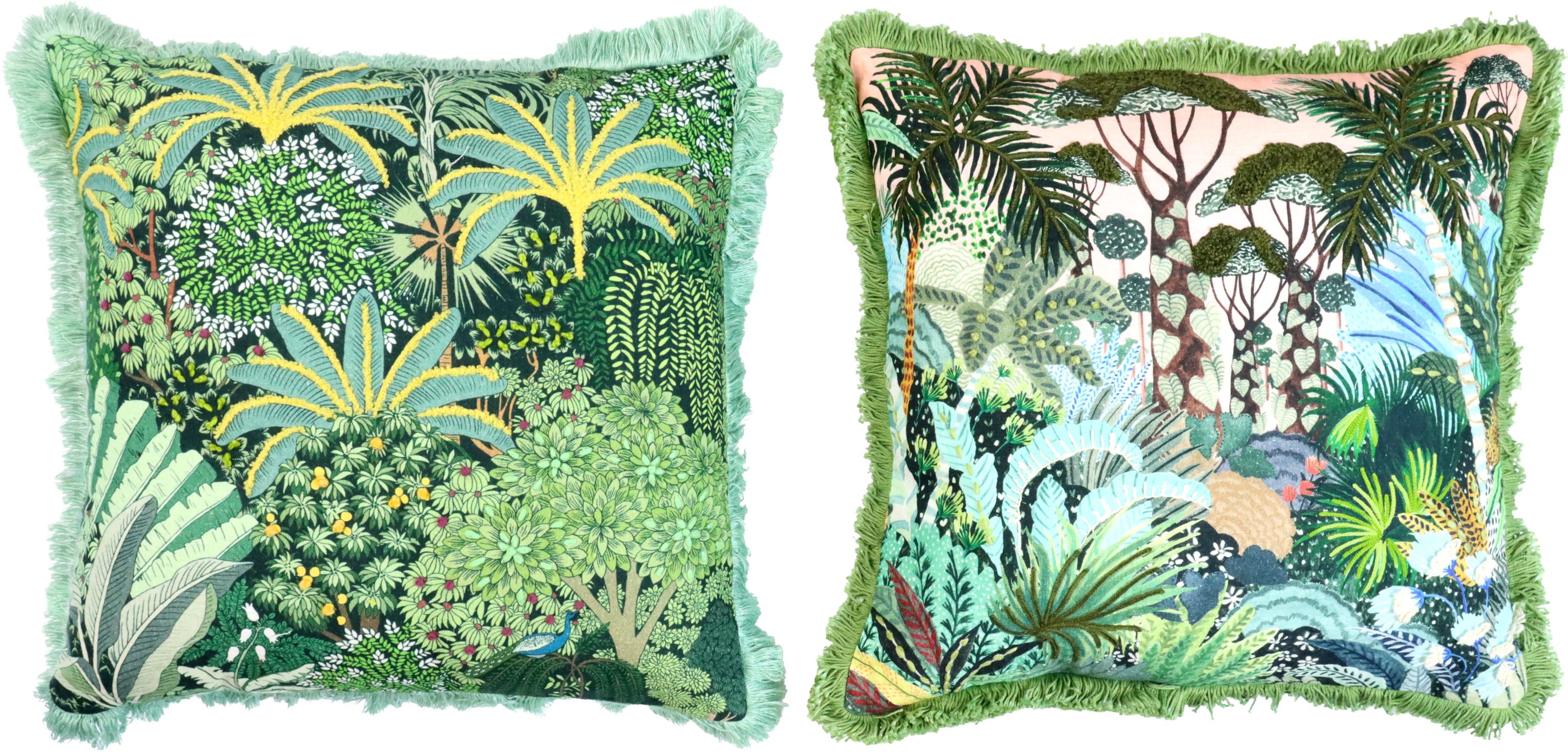 8469 KISSENHÜLLEN EMERALD 45X45 S/2