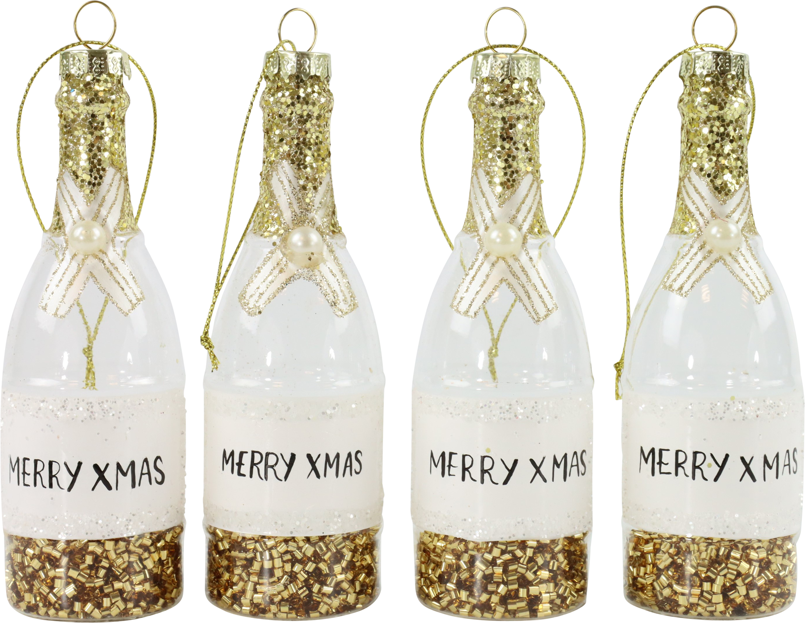 8576 ADORNOS DE NAV.  XMAS BOTTLES  S/4