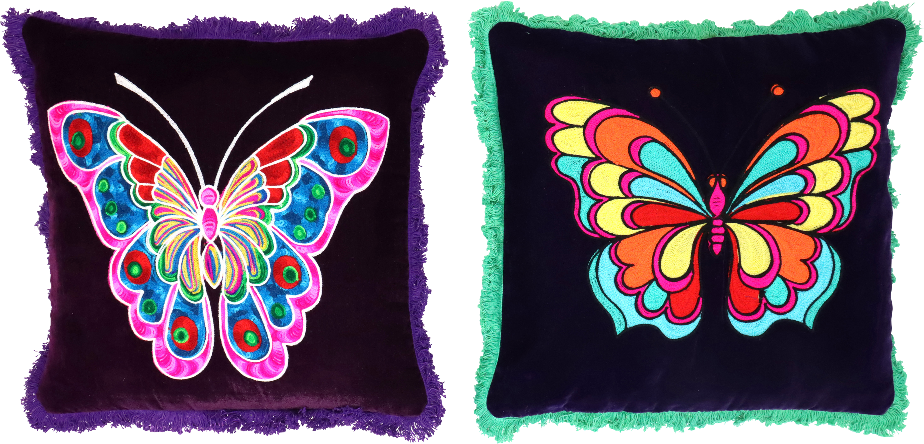 8601 KISSENHÜLLEN BUTTERFLY 40X40 S/2