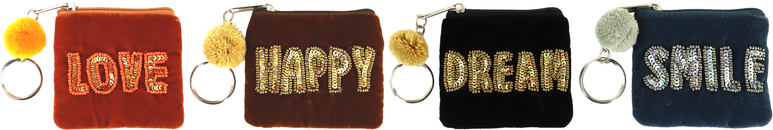 9044 BAGS POETIC POUCHES  S/4