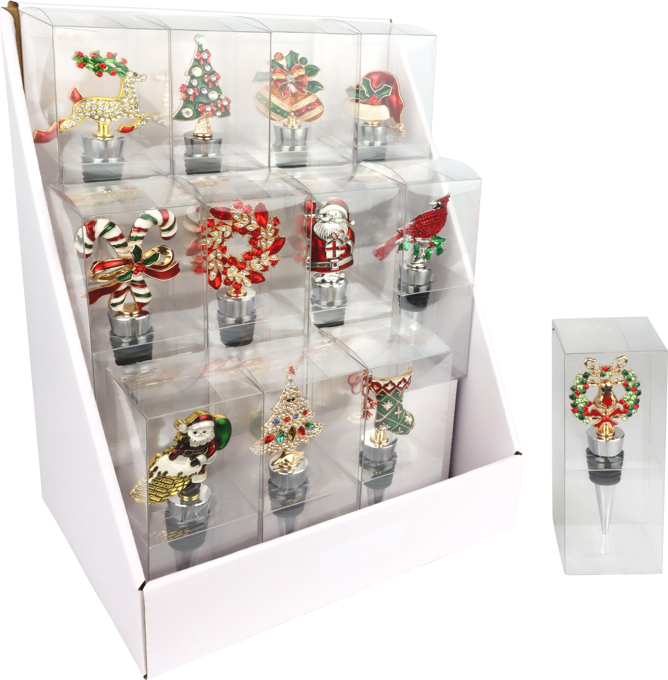 9142 DISPLAY BOTTLE STOPPER X-MAS  S/12
