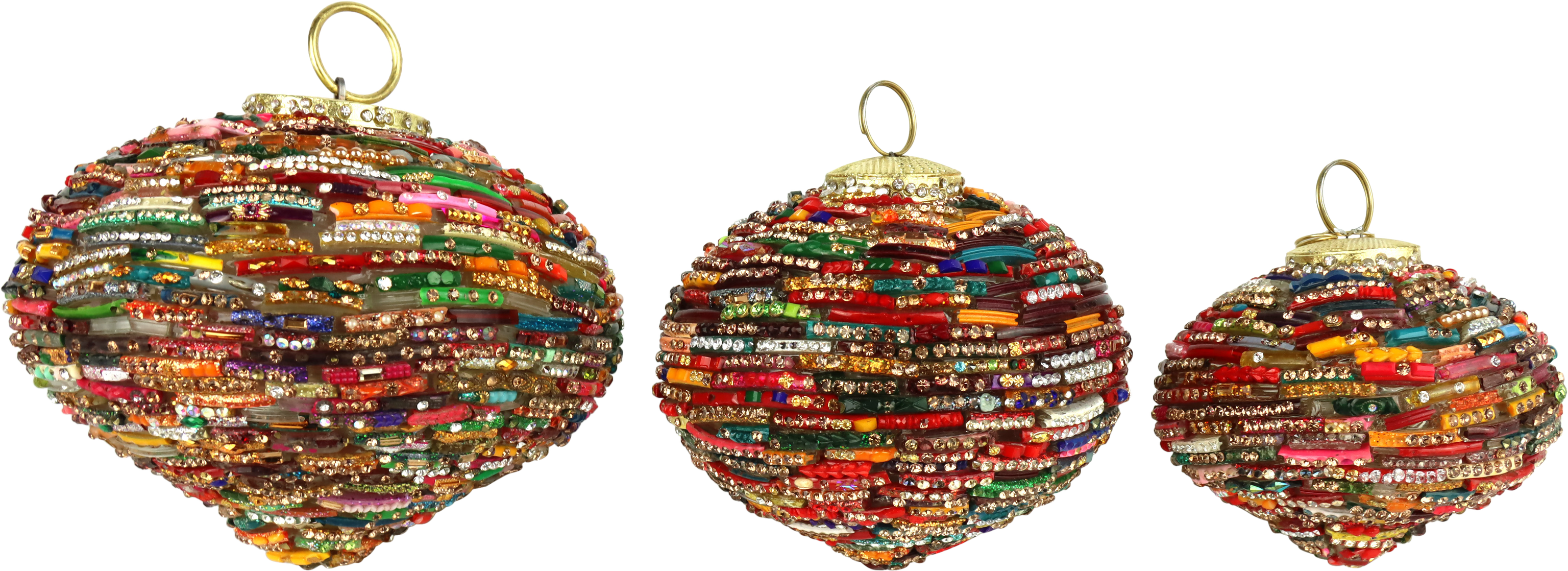 9168 ADORNOS DE CRISTAL RUBY  S/3