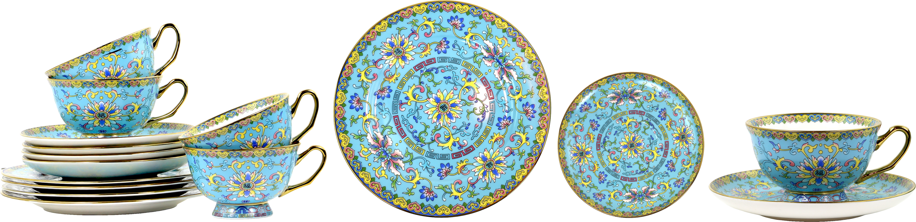 9224 SERVICIO CHINESE FLOWERS  S/12