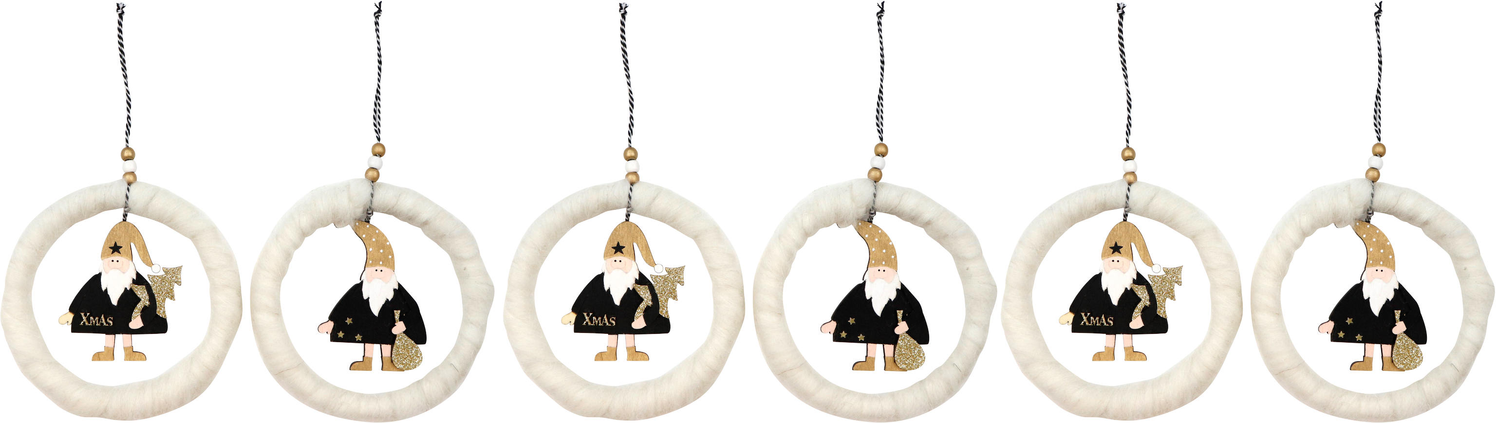 9333 COLGANTES  SANTA  S/6