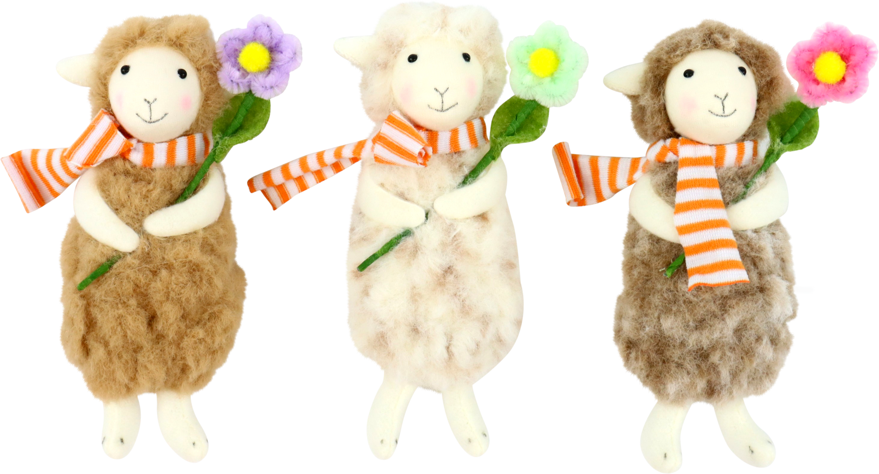 9473 SCHAFE WOOLLY BLOOM  S/3
