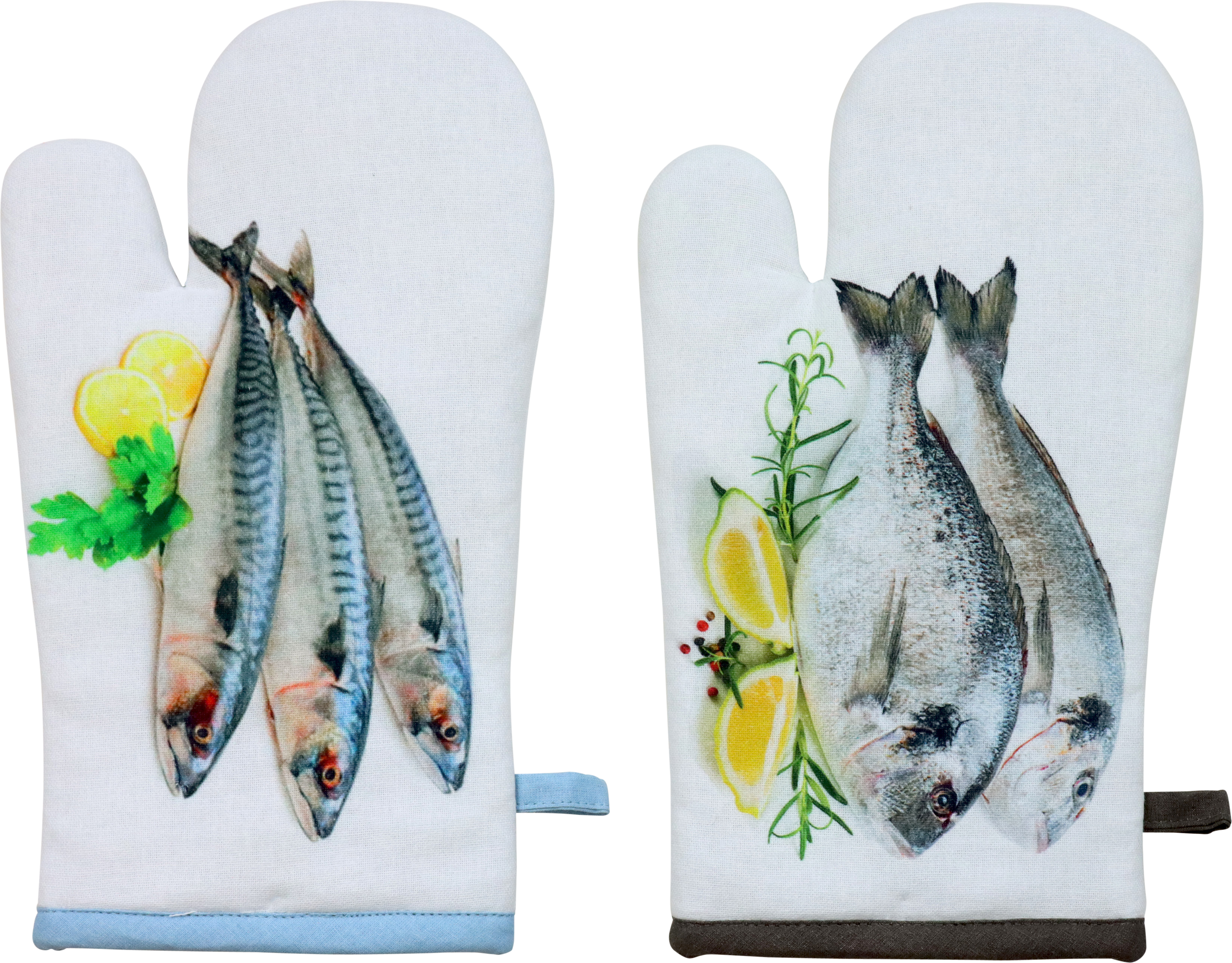 9716 GUANTES DE COCINA «PECES» S/2