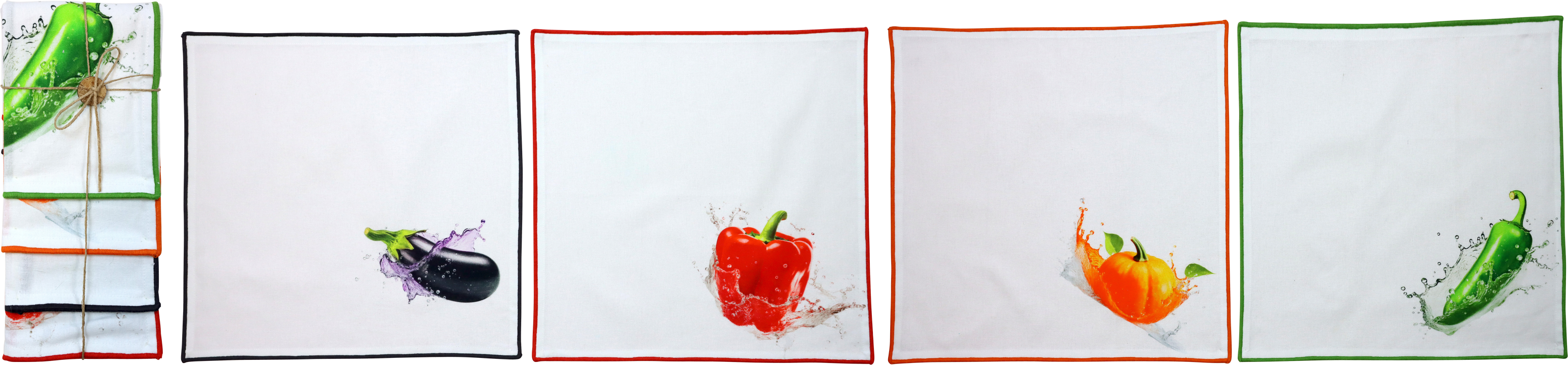 9774 SERVIETTENSETS VEGETABLE  S/4