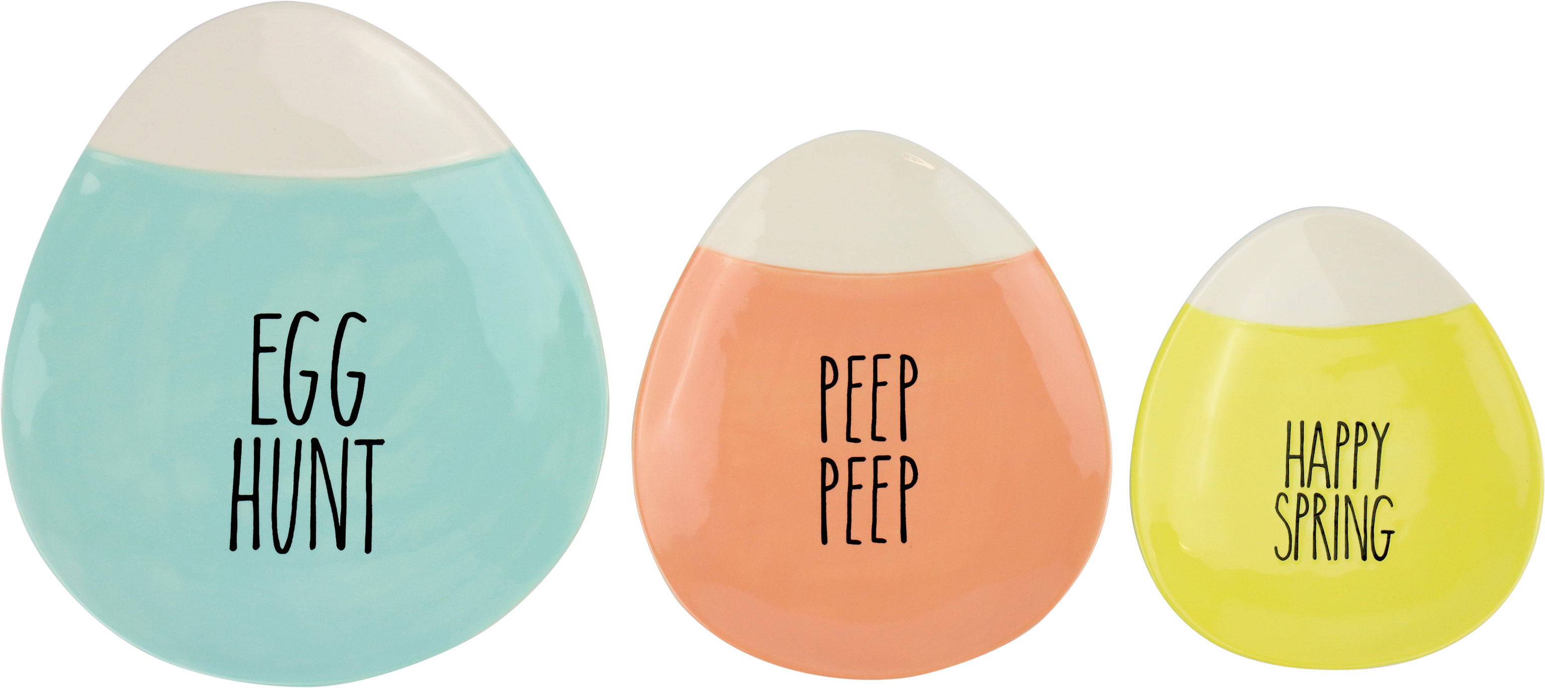 9893 PLATO PARA HUEVO CANDY EASTER  S/3